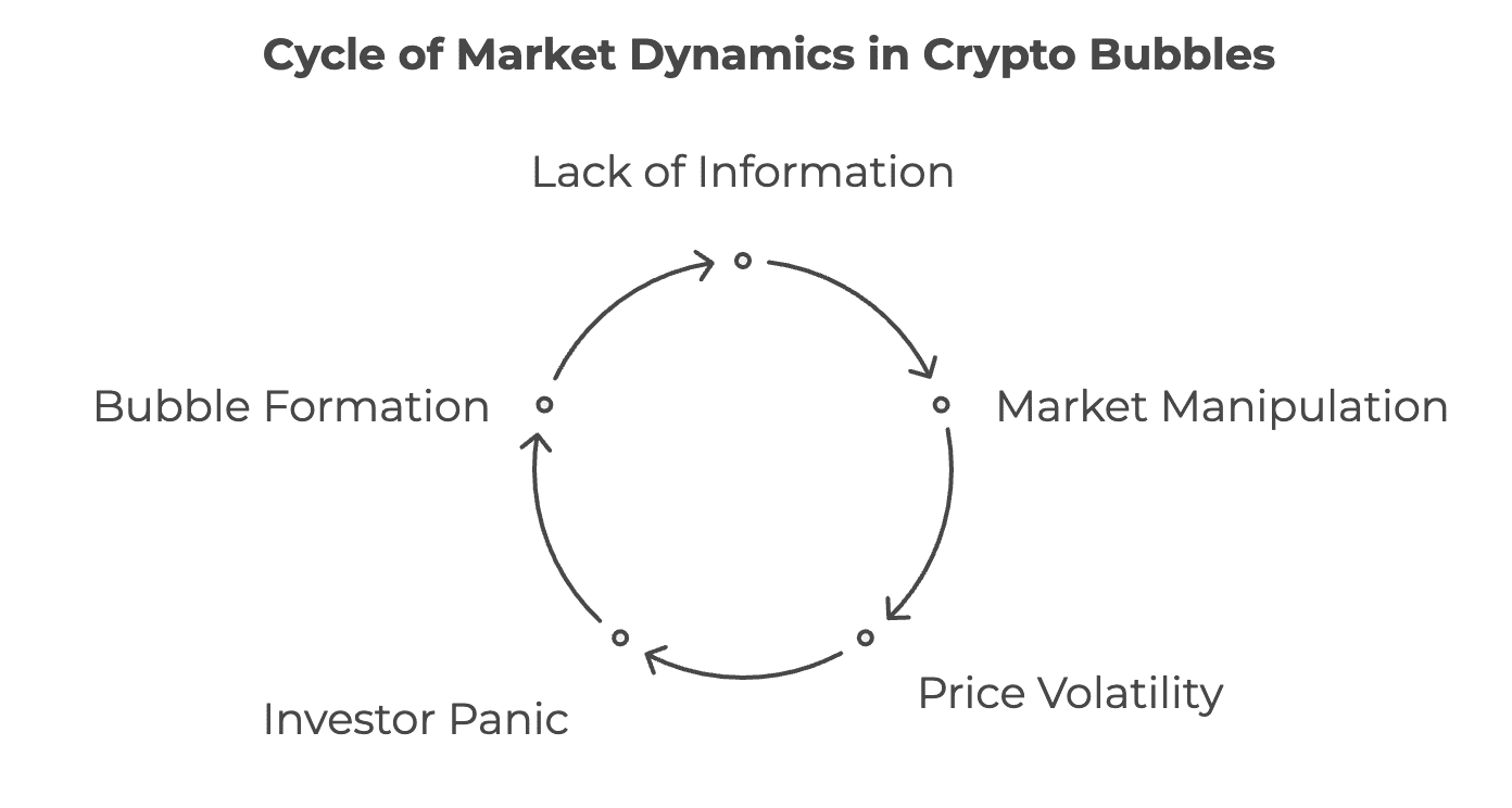 Cycle of Market Dynamics in Crypto Bubbles